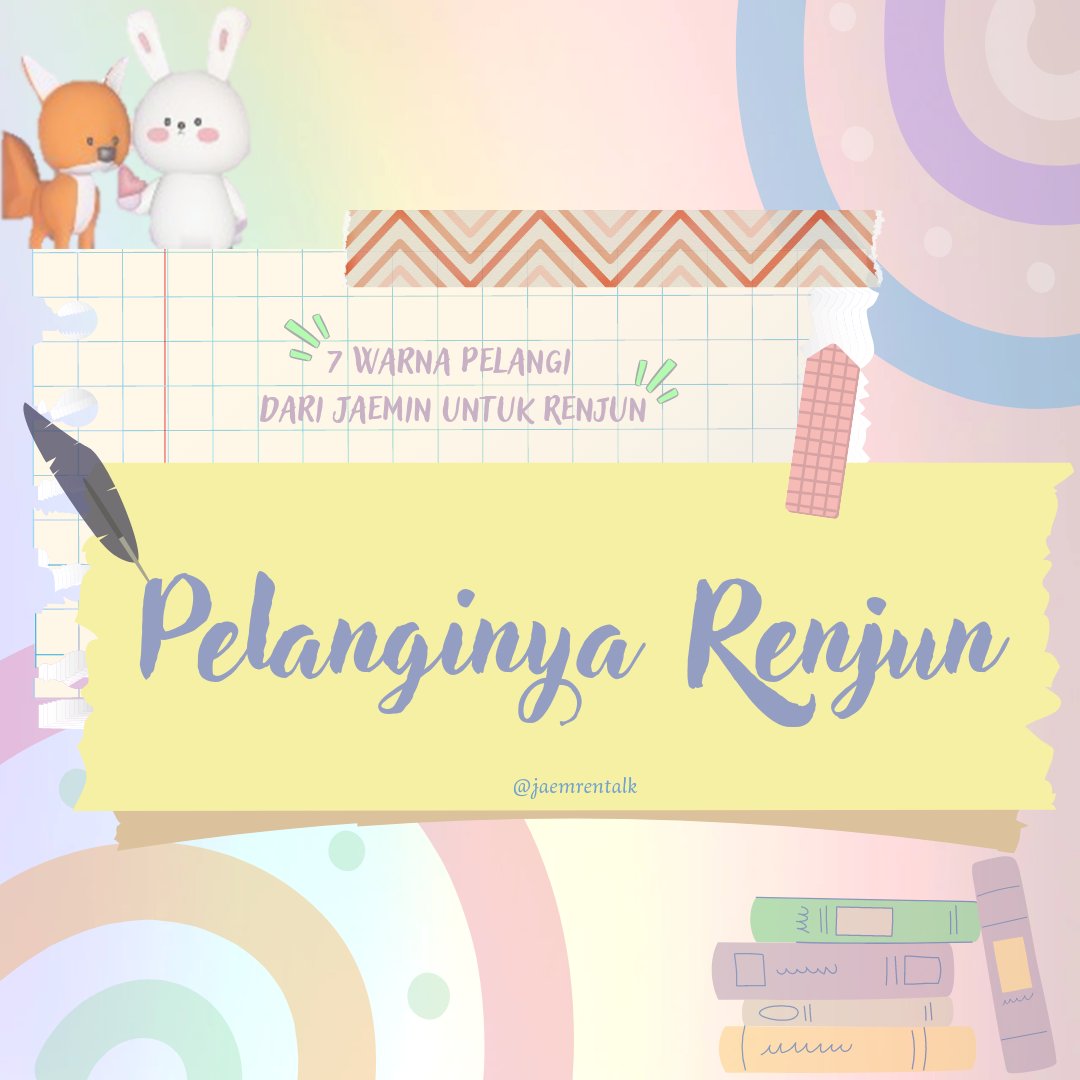 jaemrentalk's tweet photo. Hana, dul, set! Kyuu~ ♡🤫 

Oh, look at the date! It's almost the D-Birthday of our dearest Renjun, who always try to make rainbows🌈 in our life! Shouldn't we also make beautiful rainbows for him too? Or maybe... his lover🐰 wants to make /their/ own rainbow? #PelanginyaRenjun https://t.co/nKH8qnrlgF