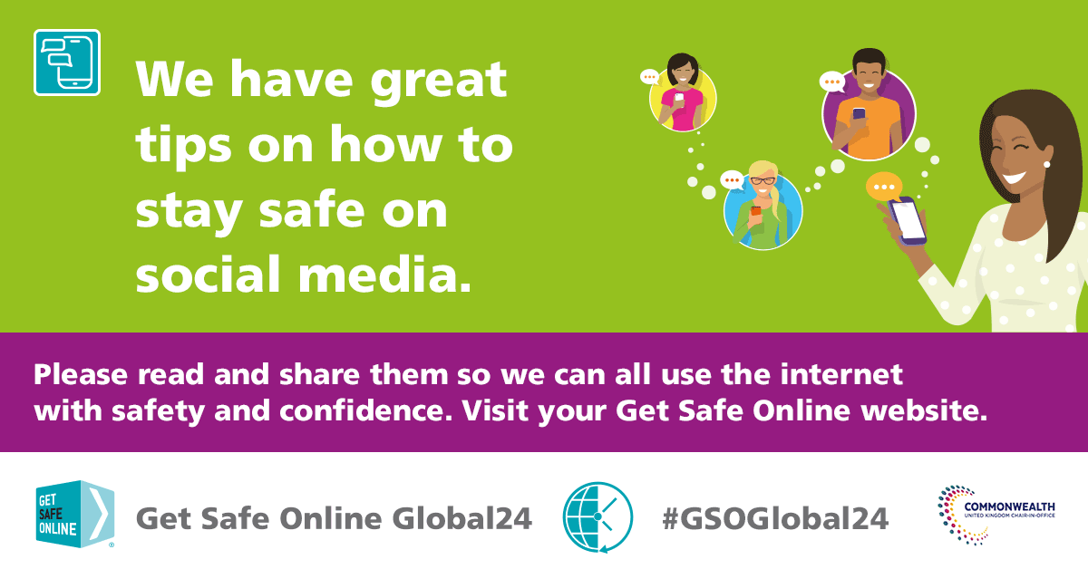 GetSafeOnline's tweet photo. For expert advice on safe and responsible use of social media, visit https://t.co/GkeMaE016p
#GSOGlobal24 https://t.co/1DZmJ4Rxnx