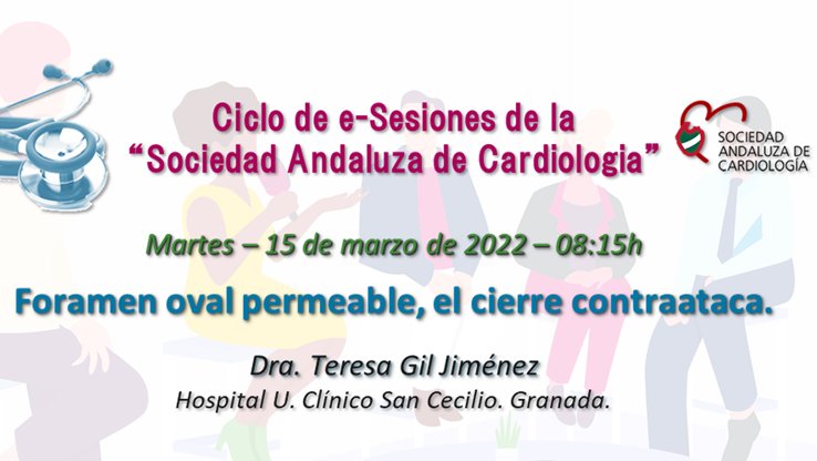 SACardiologia's tweet photo. 📢“Ciclo de Videoconferencias de Cardiología”📽️que organizamos desde la SAC en colaboración con @OrganonEspana

👩‍⚕️Dra. Teresa Gil 

“Foramen oval permeable, el cierre contraataca”.

Únete y fórmate con nosotros.💪 

#CardioTwitter #CardioEd #VCCardiología https://t.co/siEjrha1UU