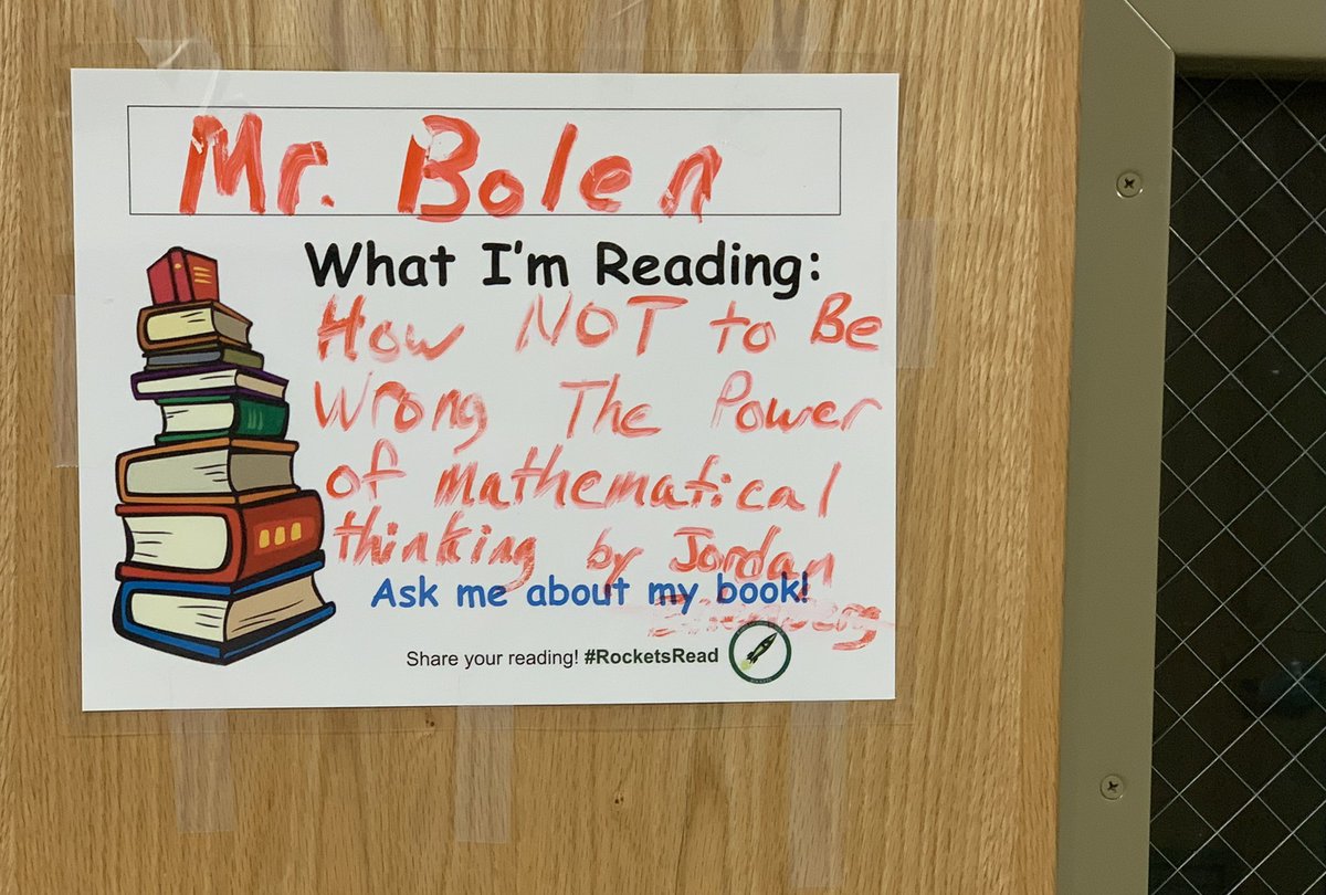 SayreSupvELA's tweet photo. Some interesting nonfiction reading happening in the math department! Thanks for sharing your books! #RocketsRead https://t.co/hdtO23YYhq
