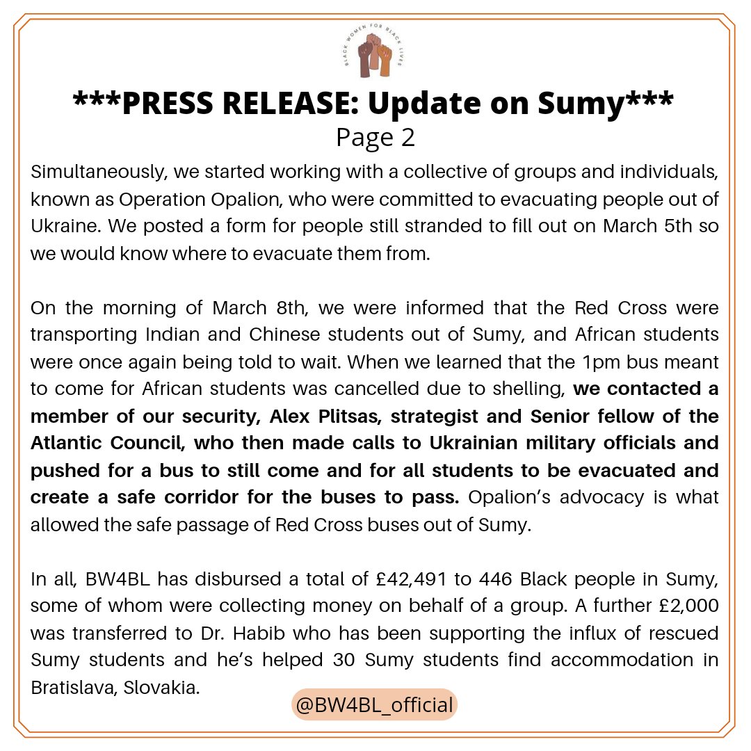 BW4BL_official's tweet photo. For more details you can also view our full press release here. 

It's been a tough couple of days but we're so grateful that everyone is now safe and we can retire the #SaveSumyStudents hashtag for now. Although we'll continue to provide support as and when we can. https://t.co/FbJXW8BPEB