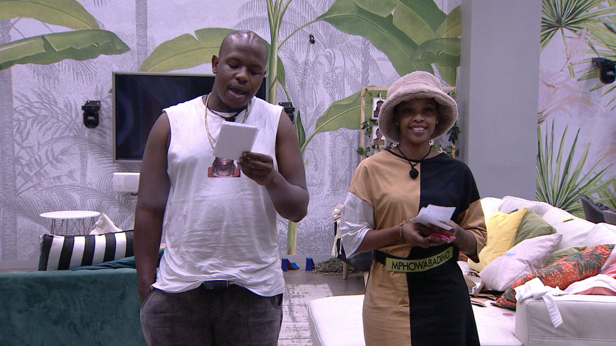 BBMzansi's tweet photo. Mphowabadimo never missed a beat with the presenting, and Tulz is bringing in that voice-over experience. 🤌🏾

The Housemates have put aside all the conspiring to work together for the Wager Task Presentation. 

Watch the latest #BBMzansi videos: https://t.co/O6P614etCc https://t.co/IUqAZFXKE4