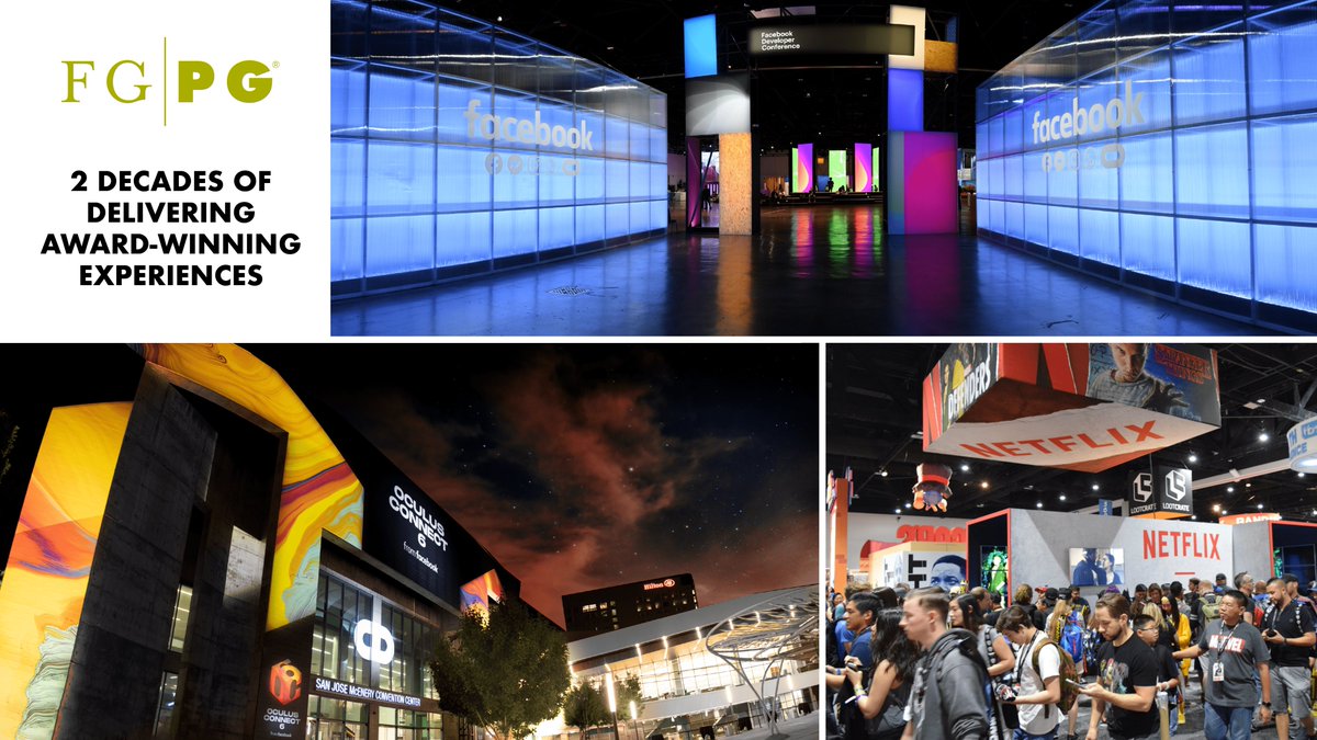 BizBash's tweet photo. If your brand is considering a live, virtual, or hybrid experience FG|PG has you covered from strategy to design to production and fabrication, all under one roof.

Tradeshows, conferences, press events, stunts, content creation, AR/VR. We've done it all👉https://t.co/Kjbqf8wygA https://t.co/V2BYO0nHXH