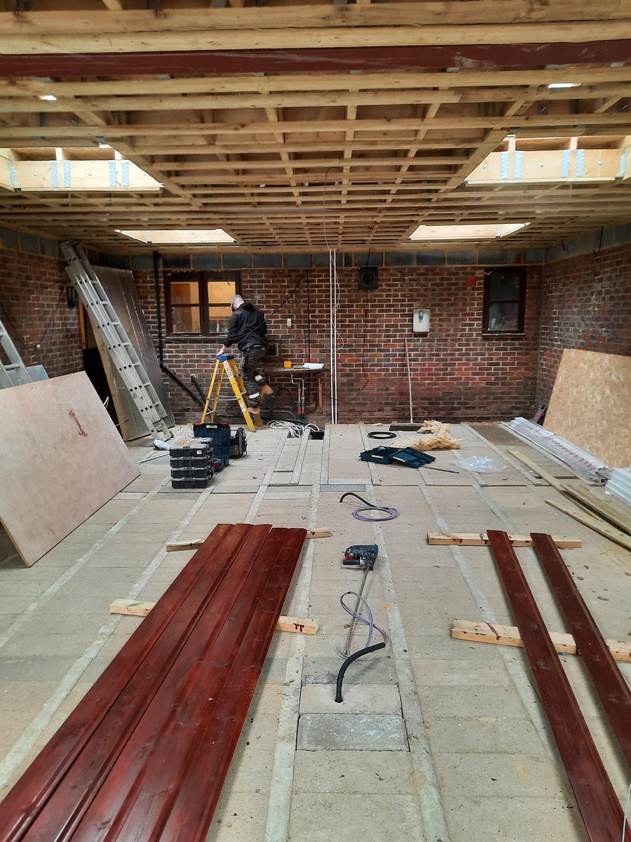 Start of a data install.   Over 100 data points to be installed. 
#data #electrician #commercialcontractor