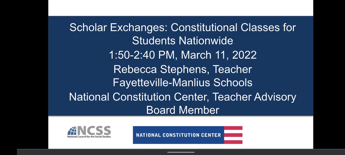 BeckLStephens's tweet photo. So excited to present tomorrow afternoon!  Did I mention free notepads, pocket Constitutions, and lesson plans?  See you tomorrow at 26 High Street!  #NYSCSS #NCCEd https://t.co/ITnLaWrvNs