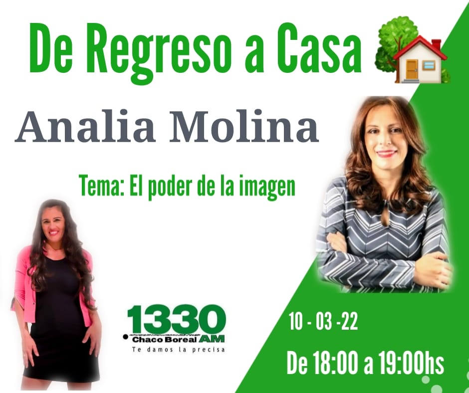 👗👠👜Hoy nos visita la Coach y Asesora de imagen, Analia Molina para contarnos los detalles del curso online "El poder la Imagen" que inicia el próximo 15 de marzo.

🎙️Sintonizá la <a href="/1330am/">Radio Chaco Boreal</a> desde las 18h.