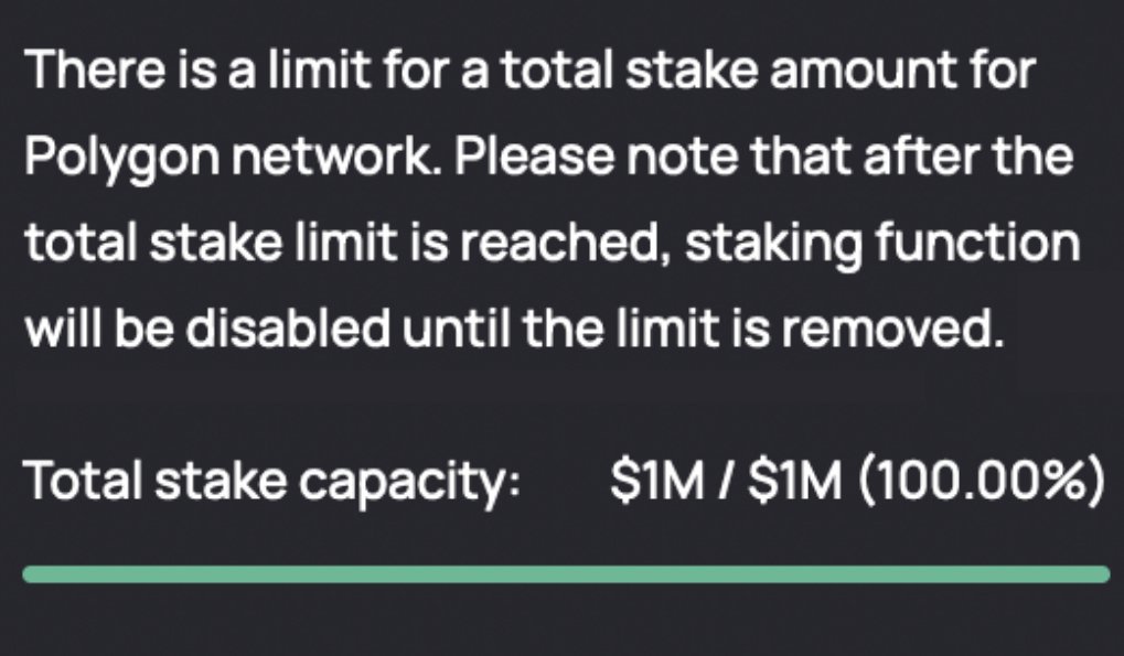 shard_labs's tweet photo. ...aaand we've reached $1M limit!
๐Congratulations are in order! ๐ @0xPolygon @LidoFinance | $MATIC #LidoForPolygon
If you're curious about the next steps that will follow, feel free to explore ๐๐๐ https://t.co/C7f6by09K5 https://t.co/O27eruEfTp