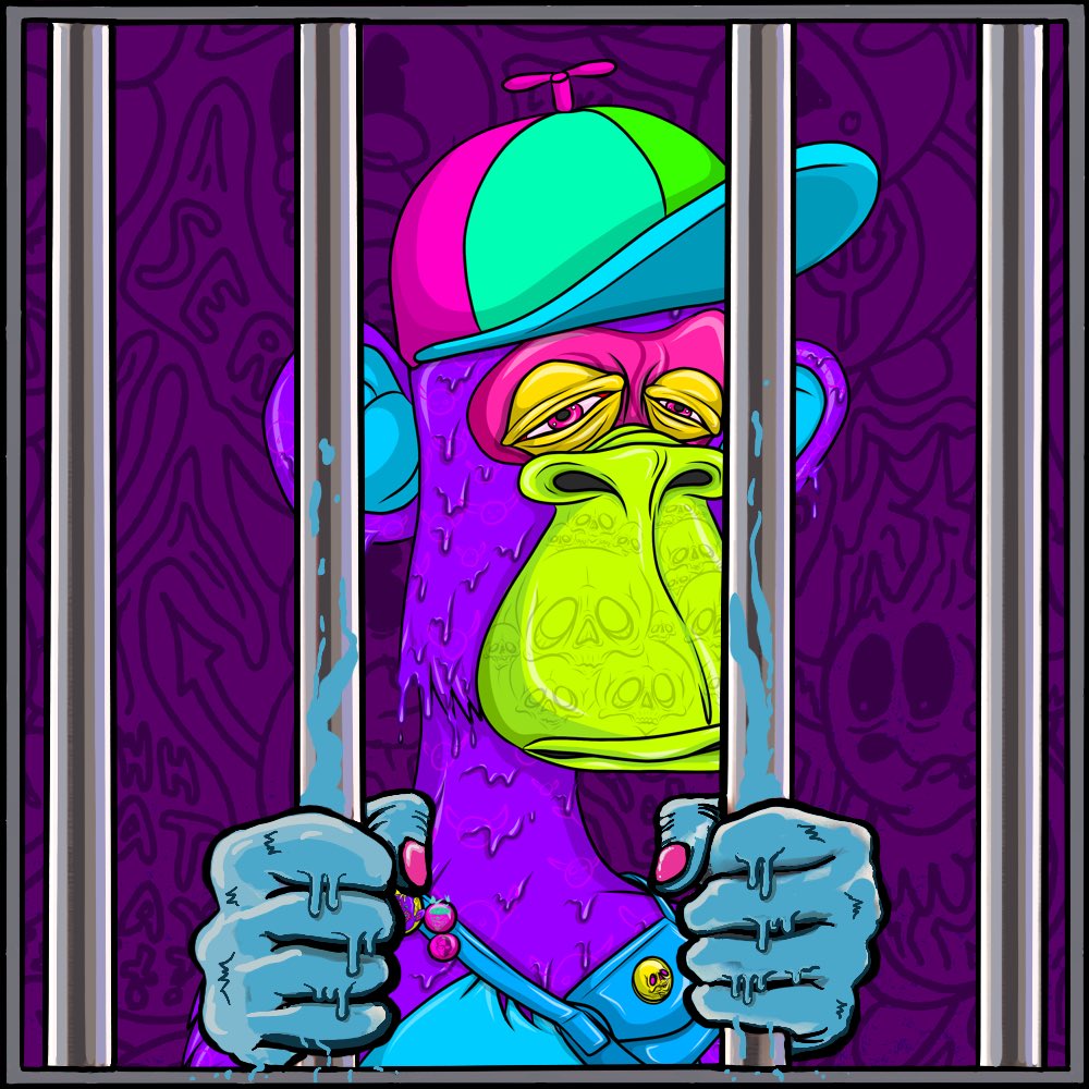 bikr's tweet photo. Day TooFuckingMany of @CakedApes being fraudulently locked away. @opensea - Pretty sure you should kick that 2.5% on secondary, you didn’t mind taking, back to the community to cover anyone’s losses. #FreeCakedApes #firefraud #wtftaylor https://t.co/URTIdg9x8G