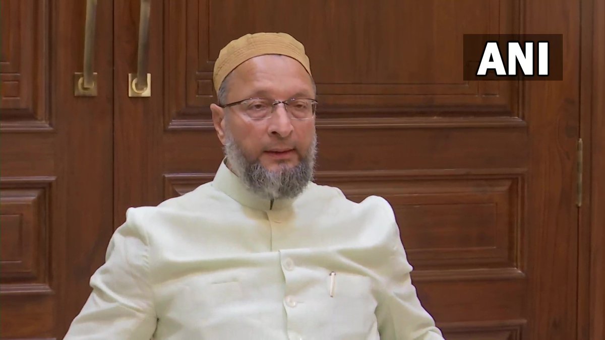 ANI's tweet photo. All political parties trying to hide their defeat by raising EVM issues, it's not EVM's fault, but the chip in people's minds. There has been a success but it's 80-20. We'll start working again from tomorrow &amp; I believe we'll do better next time: AIMIM chief Asaduddin Owaisi https://t.co/p4ArTVWLlb