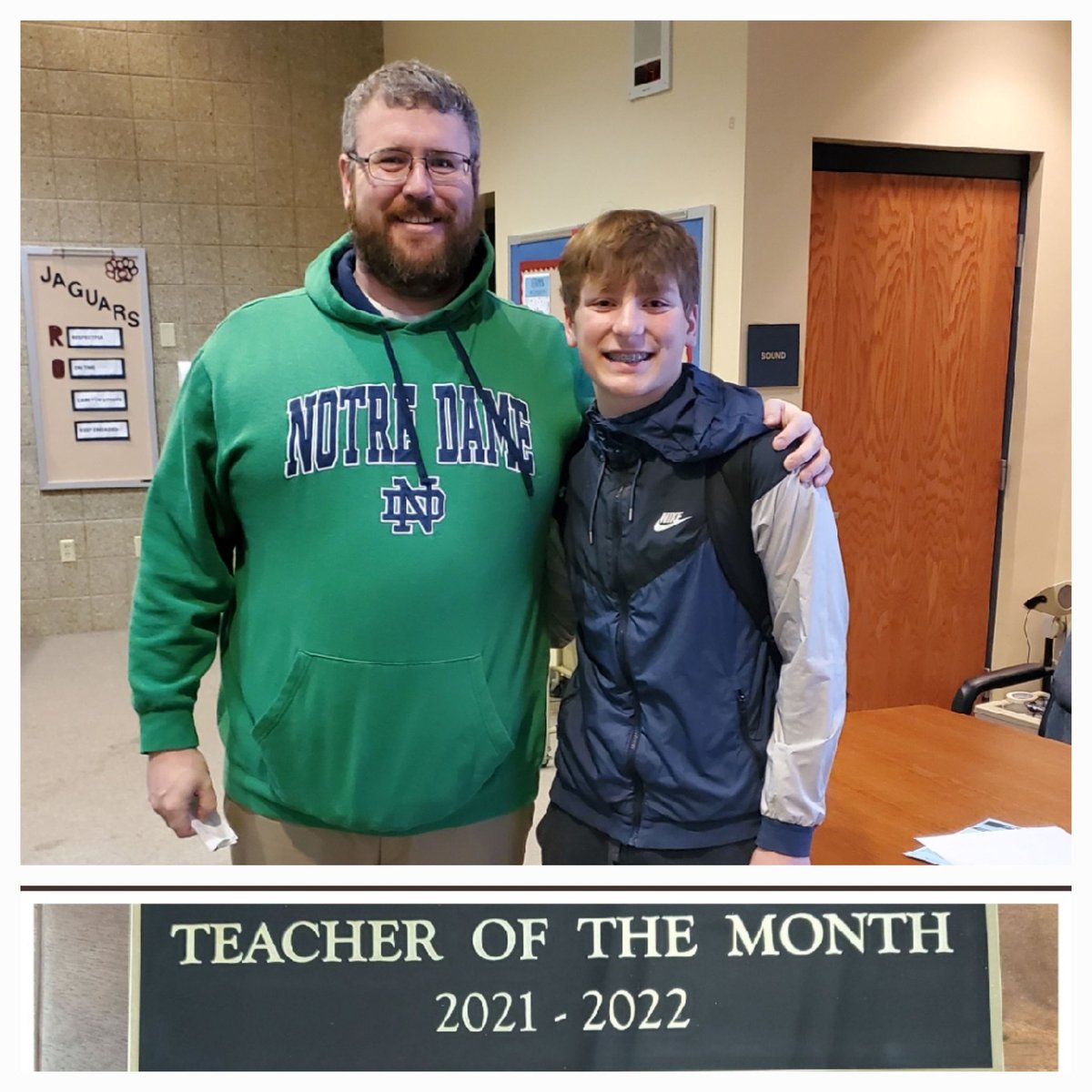 cmfishjr's tweet photo. Congrats to Mr. Solfronk! He was selected by the JYMS student council as the February Teacher of the Month! @SCMJohnYoung  @SCMSchools  @cavemensports https://t.co/WWjM7I3qqV