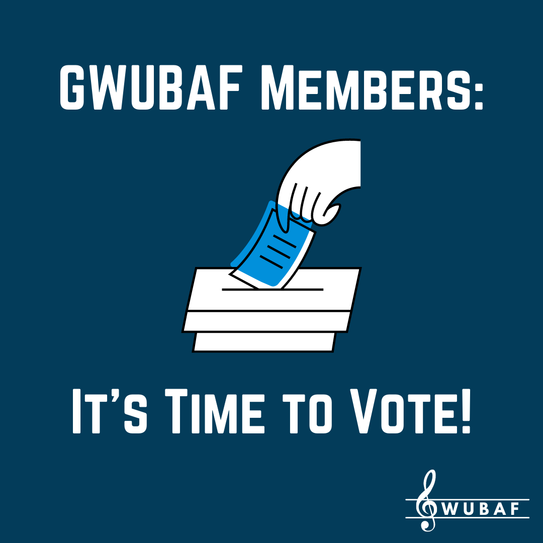 GWUBAF's tweet photo. 🗳 Bylaws voting is now open 🗳

GWUBAF members, check your inbox for instructions on how to cast your vote. Voting closes this Sunday 3/14! For more information, contact bylaws@gwubaf.org https://t.co/bG4KxPnLBb
