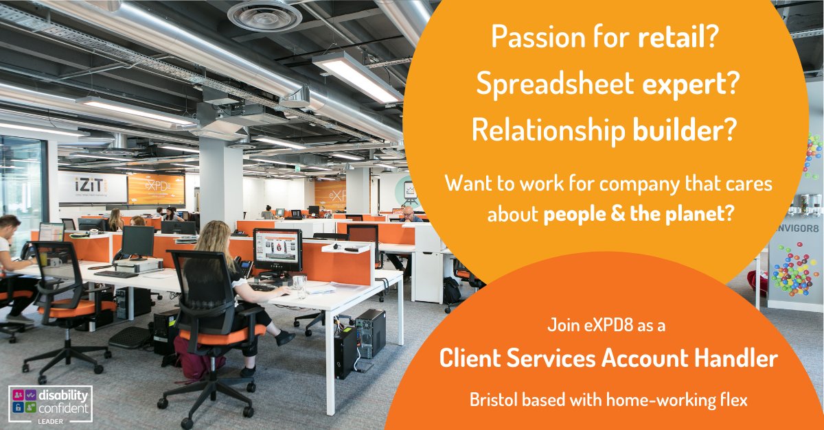 eXPD8_fm's tweet photo. Strategic planner? Spreadsheet expert? Passion for #retail relationships? Looking for a company that cares for people and planet? We’re seeking a #ClientServices #AccountHandler to join #Bristol Central Office with #homeworking flexibility. #ApplyNow here! https://t.co/vEFwaLhQ53 https://t.co/98jGBtwUwk