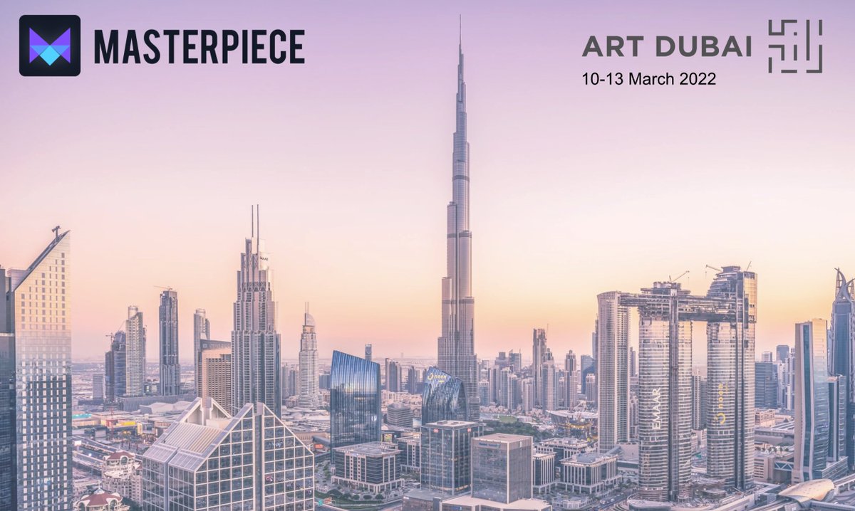 UseMasterpiece's tweet image. Masterpiece will be present at @artdubai from today until the 13th of March 

Want to chat about #NFTs and potential collaborations with our digital art discovery website? 

Please DM us here or reach out to Co-Founder and CTO @elsdoerfer 

See you there!