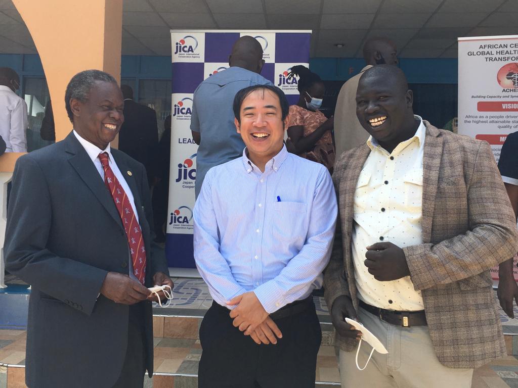 JicaUganda's tweet photo. The JICA Senior Representative Mr. Fukuhara Ichiro is attending a final reporting session of the #CESproject which was implemented in pilot districts of Amuru, Busia, Mukono and Ngora in partnership with @ACHEST1 since June 2021. https://t.co/tikpiBvX32