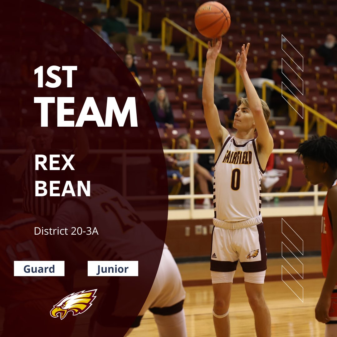 HoopsFairfield's tweet photo. Congratulations Rex Bean for getting 1st Team.
@hoopinsider @FairfieldISD https://t.co/lEEP1PRm33