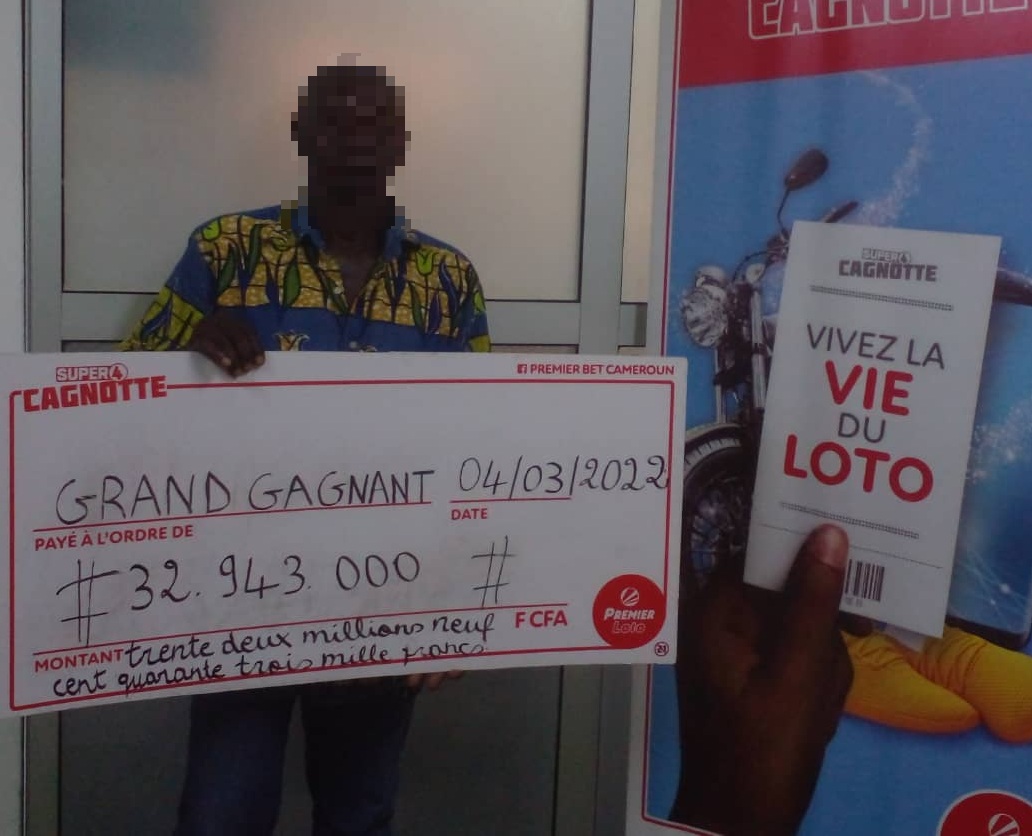 🤩 Voici notre premier gagnant de ce 3ème mois de l'année qui avec sa combinaison gagnante à dégoter la coquette somme de 32.943.000 FCFA 💰🤑 . 

Le prochain c'est peut-être vous❗️

Vivez la vie du Loto🥳❗️

#PremierLoto  #S4C