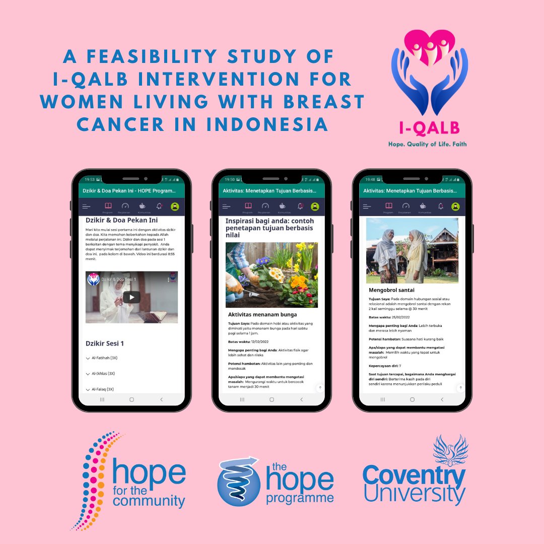 HOPE4TC's tweet photo. Everyday is #internationalwomensday! We are proud to be working with talented @covcampus #PhD student Rhyanthi to deliver online support for women living with #breastcancer in #Indonesia. Adapted from the #hopeprogramme the feedback is very positive 👏👏👏 #socent #poweredbyHope https://t.co/0ldyHB6m2B