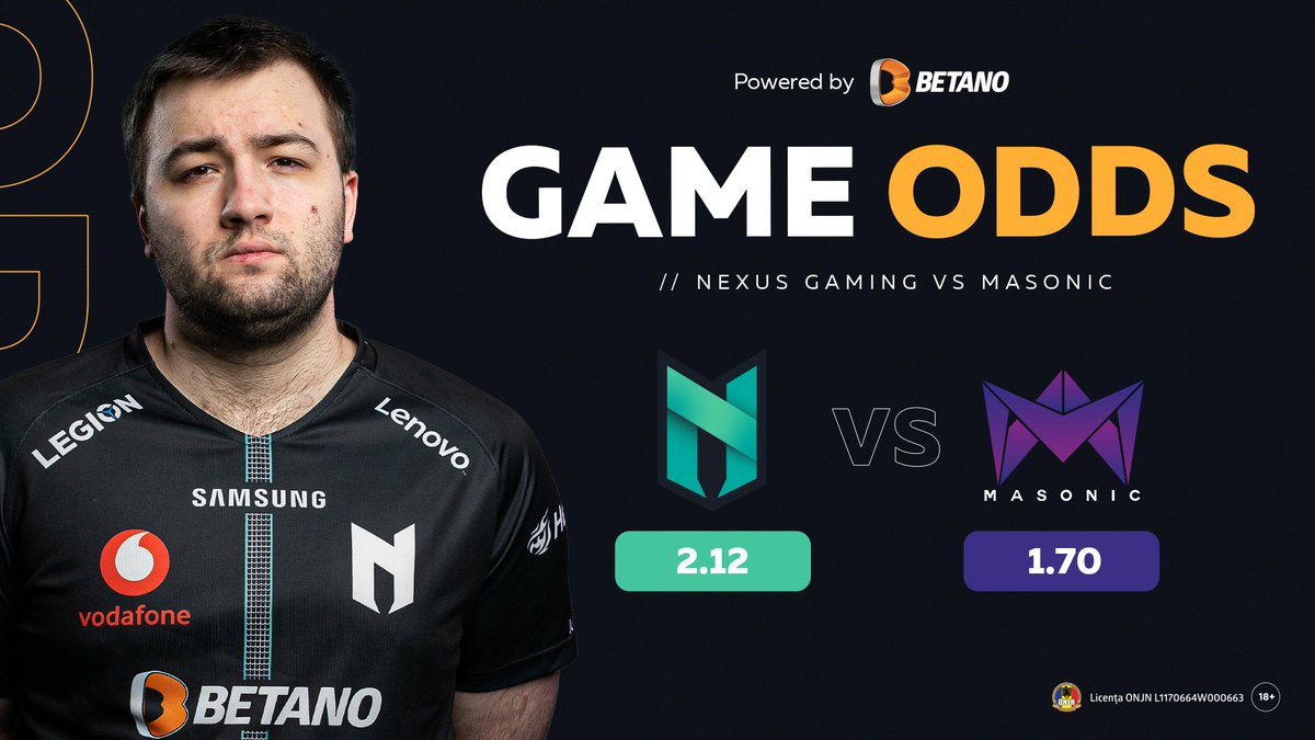 NexusGamingRo's tweet photo. Diseară de la 20:00 ne întâlnim cu #Masonic într-un nou meci în ESEA. Pe ce echipă mizați? 

#NexusGaming #Betano #GameOdds https://t.co/bA7fFtW4TE
