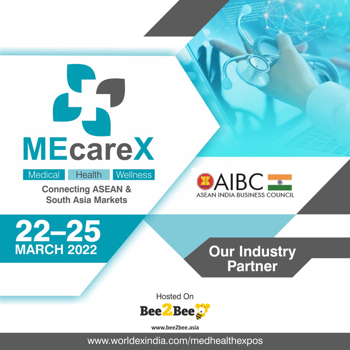 Bee2beeA's tweet photo. We are pleased to announce ASEAN-India Business Council as our Industry Partner for MEcareX ASEAN &amp; South Asia Markets Virtual Expo &amp; Business Matching

#MECAREX #worldexindia #healthcare #medical #wellness #ayurveda #bee2bee #ASEAN #SouthAsia https://t.co/V0Sqp1MJYu