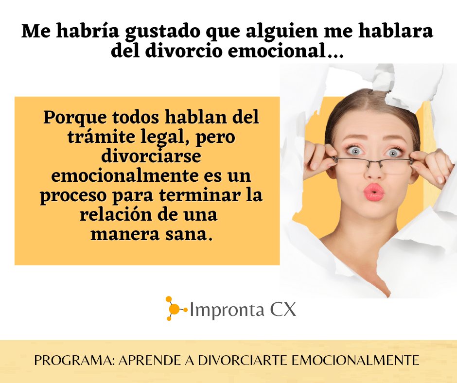 Impronta_CX's tweet photo. El término de una relación es mucho más que lo legal. Las emociones juegan un rol fundamental en un proceso que puede ser muy largo. Impronta CX dará próximamente una conferencia gratuita sobre Divorcio Emocional
#divorcio
#divorcioemocional
#separación
#emociones
#pareja https://t.co/X5axaMvAW2