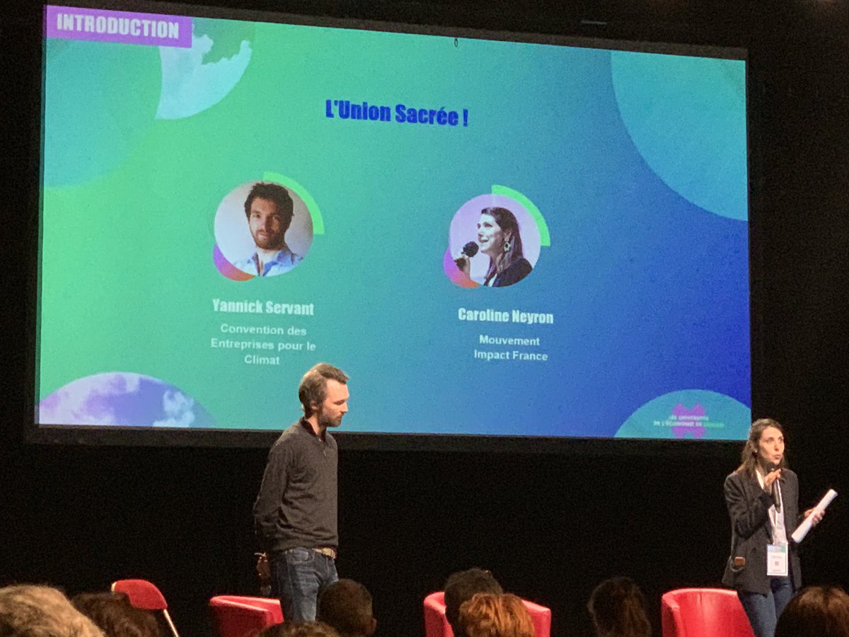 CEC_impact's tweet photo. Ouverture des #UED2022 
Introduction par @yannickservant, co-fondateur de la #CEC et @caroliney9, DG du @Mouv_ImpactFr : l’union sacrée entre 2 collectifs agissant pour la #transitionecologique. 
Objectif : tracer ensemble la trajectoire pour transformer les entreprises #deter https://t.co/bHkokqL199