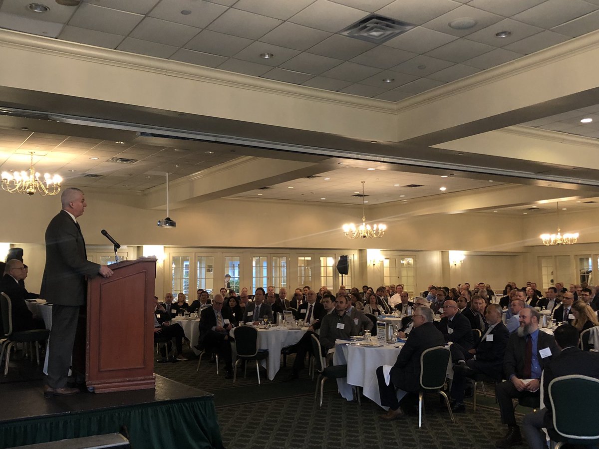 ACECNJ's tweet photo. We welcomed the senior leadership team at the @NJTpkAuthority to our general membership breakfast. Executive Director John Keller along with Chief Engineer Rob Fisher, Lamis Malak and Michael Garofalo delivered a Capital Program Update. #acec #acecnj #engineering https://t.co/cfb8aCR6yA