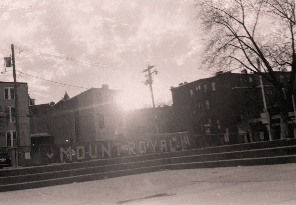 #blackandwhitefilmphotography taken at Mount Royal Elementary School