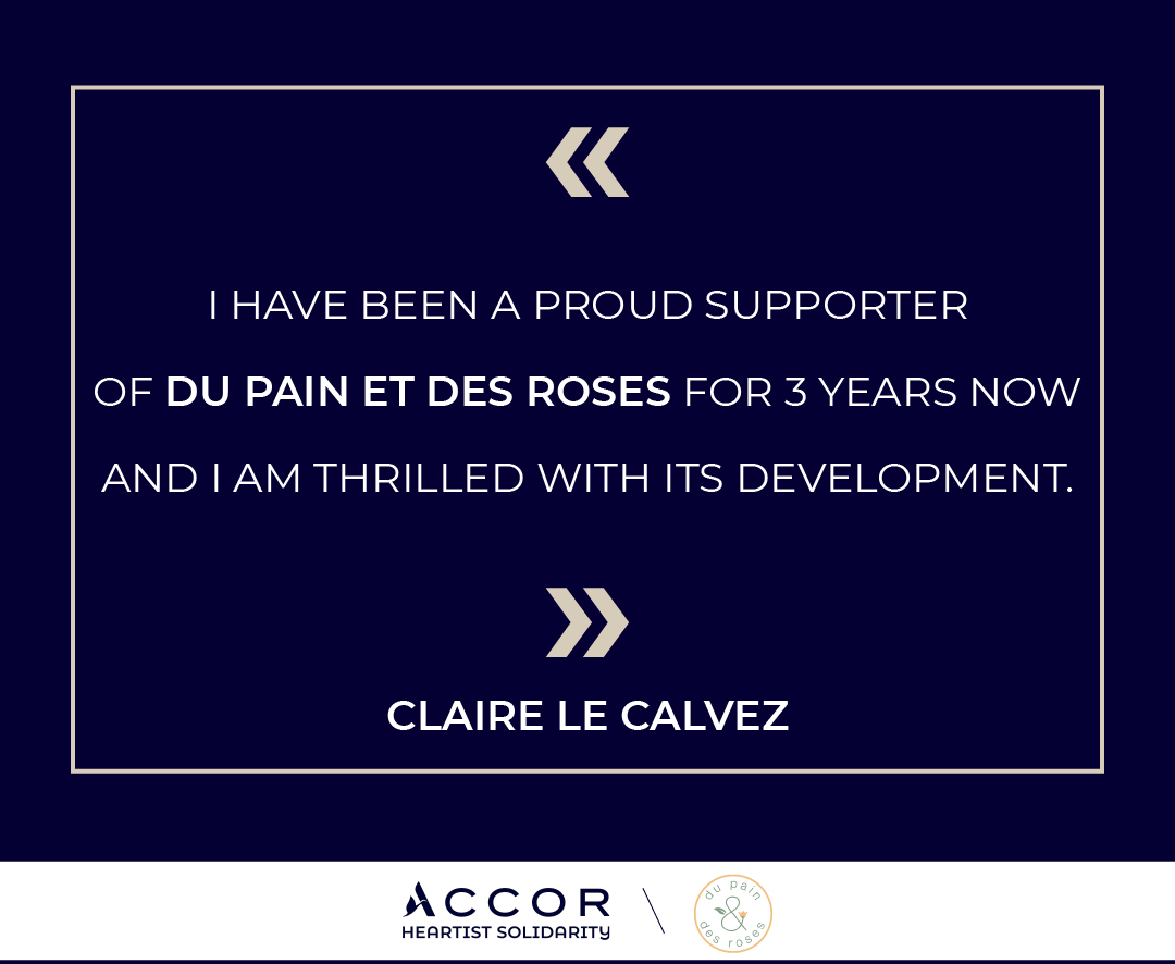 AccorSolidarity's tweet photo. #FocusHeartist : Meet Claire Le Calvez revenue manager at Ibis Paris Montmartre  &amp; Mercure Paris Montmartre Sacre Cœur. For three years, she has been a supporter of Du Pain et des Roses.  Thank you Claire for your involvement ! https://t.co/FUPyqqoSA1
