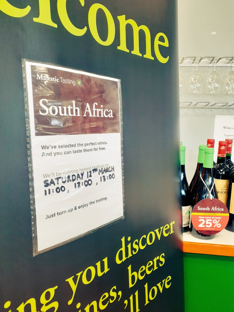 Join us for our South African tasting counter takeover this Saturday 12th March. 

It's completely free, and there's no need to book. Just turn up at one of the following times:
11:00
12:00
13:00

We look forward to welcoming you!