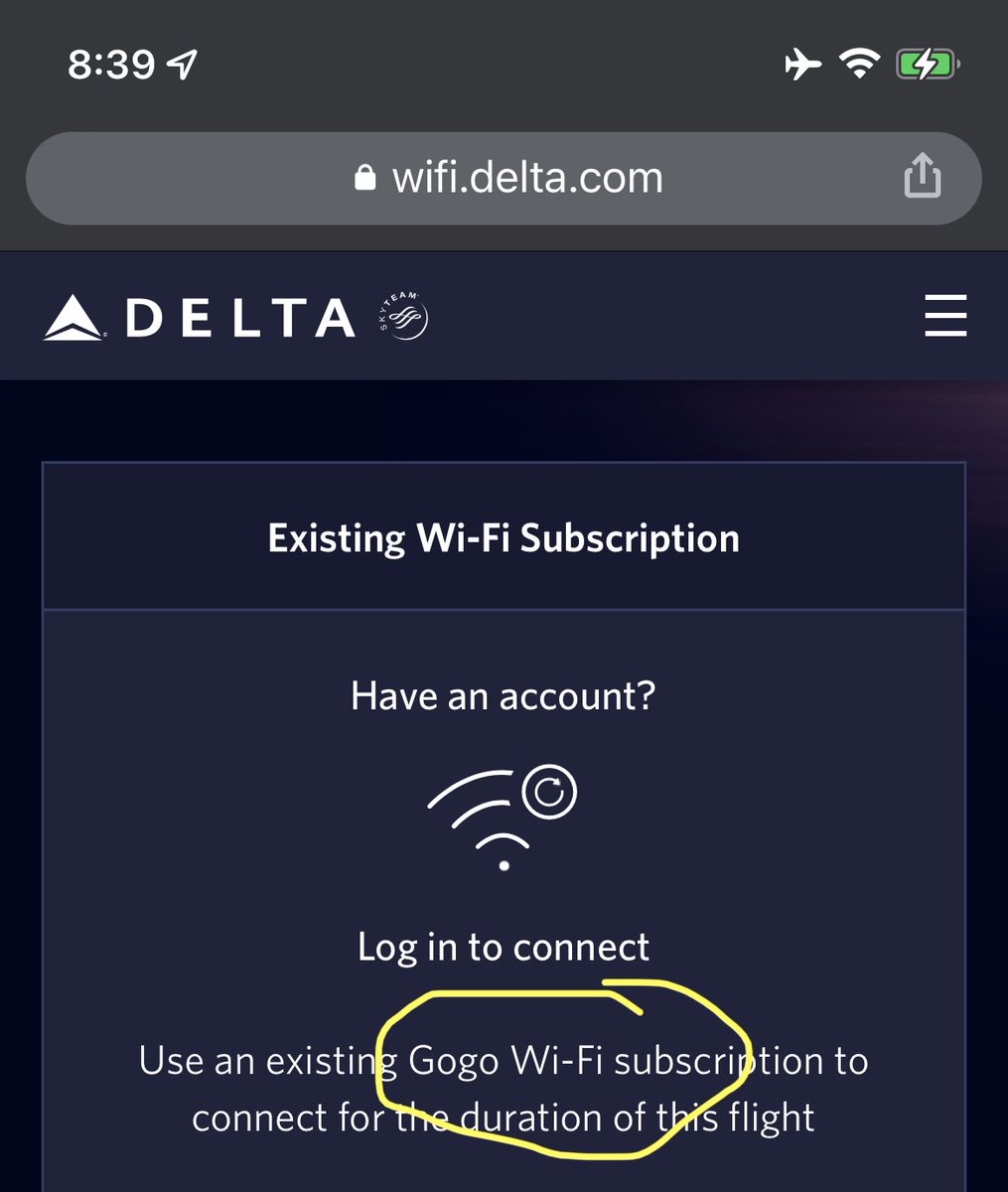 rbetteridge's tweet photo. @Gogo @Delta what is going on here? https://t.co/bohWUvR6Dr
