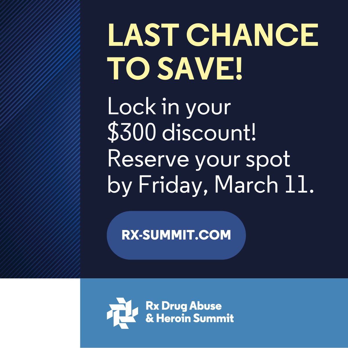 Tomorrow is your LAST CHANCE to save $300 on Rx Summit registration. Reserve your spot now before the discounted rates expire: okt.to/JSOWvr #RxSummit2022