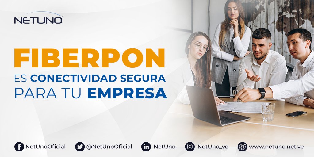 NetUnoOficial's tweet photo. ¡Internet vía fibra óptica! Te invitamos a conocer FiberPON, sus beneficios y planes  que se adaptan a las necesidades de navegación de tu empresa. Ingresa a nuestra página web en la sección Empresas-Internet.

#FiberPON #InternetEmpresas #InternetDeNetuno #InternetEnVenezuela https://t.co/eheYNgTatJ