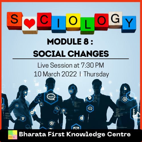 BharataFirst's tweet photo. Live Session: 10 March 2022 @ 7:30PM
================================

Subject: Sociology
Topic: Social Changes

This last week of Sociology lectures. Get all your doubts cleared in the LIVE sessions!
https://t.co/5NeapGGDfK

#bharatafirst #frp #Sociology https://t.co/KodSxxmxhp