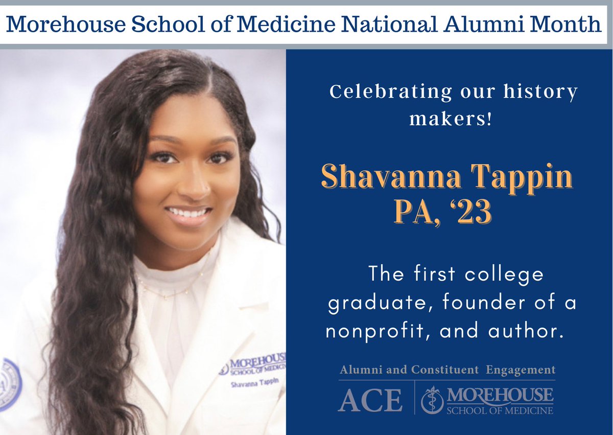 1975Alumni's tweet photo. Ms. Tappin, PA ‘23 (@sav.tappin ) is the first to attend college and medical school. She is the first in her family to start a children’s nonprofit and write a children’s book.

#msmedu #msmalumni #school #physicanassistant #kids #ChildrensBookChat #medical https://t.co/wu8HBrfGXx