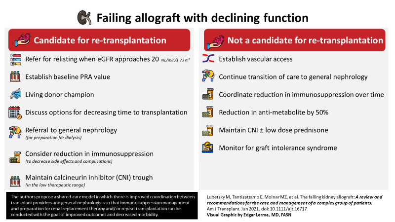 edgarvlermamd's tweet photo. The failing kidney allograft: A review and recommendations for the care and management of a complex group of patients ca. 2021 
#KDIGOChallengingAllograft 🎧 #Nephpearls 

👉 https://t.co/zmkHvW4Pu7 https://t.co/bHE84gp3cW