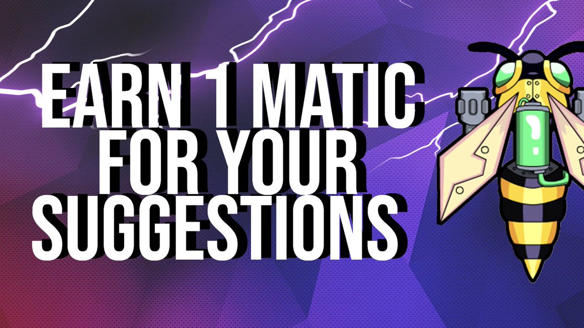 HoneyWaspGame's tweet photo. 💥EARN #MATIC 💥

We want to hear from our community ! How would you improve the game ?
We reward the 3 best suggestions 1 MATIC each !

1⃣ Join our Discord server (link in bio)
2⃣ Drop your suggestion in the suggestions channel
3⃣ We'll announce the best one 

#Polygon #NFT #P2E https://t.co/nMzcKh5dNS