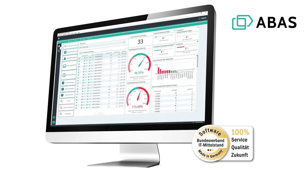 🏆Eine weitere Auszeichnung für abas ERP!
Bereits seit 2013 trägt abas ERP das vom Bundesministerium für Wirtschaft und Energie geförderte Qualitätssiegel „Software Made in Germany“.
Nun wurde auch abas 20, unsere neuste ERP Version, prämiert.

Mehr Infos:
hubs.la/Q015MYp70