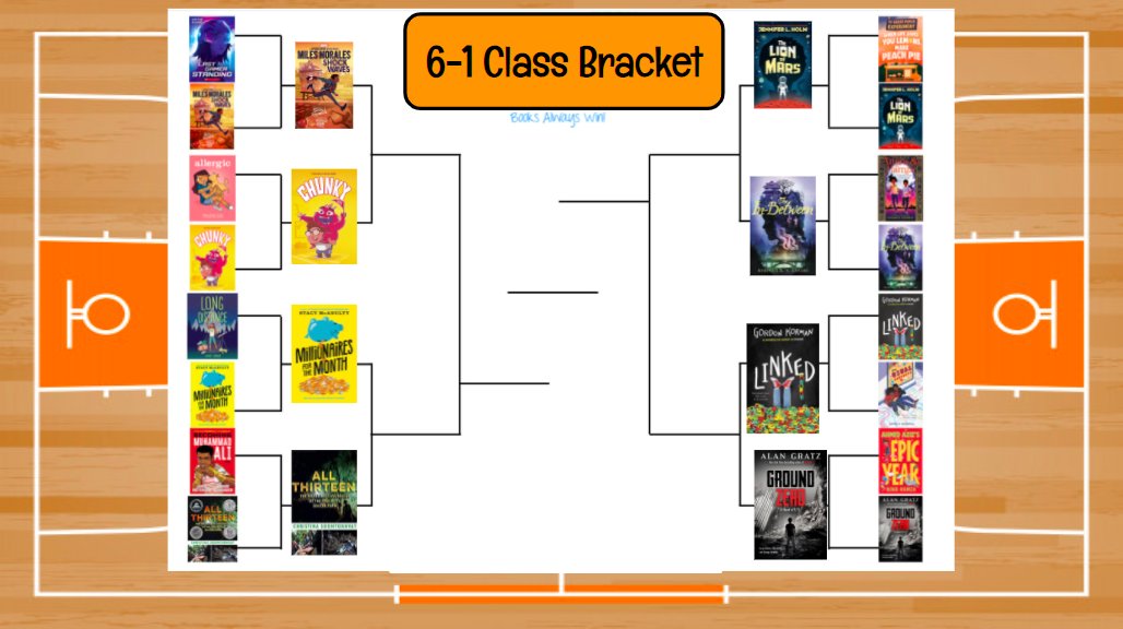 6-1's official #2022mbm bracket! Lots of buzz about these books in portable 12. I'm excited to see which book Ss will choose to take it all! 🏀📚 <a href="/EscarpmentView/">Escarpment View PS</a>