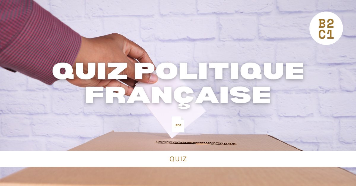 [RESSOURCE FLE]
👋👋Cette semaine on vous propose un quiz 🧠sur la politique française 🇫🇷, qui va vous permettre de discuter avec vos apprenants 👩‍🎓. Et en plus c'est entièrement gratuit 🥳!
Téléchargez le quiz ici :
👉toofrench.com/produit/quiz-p…