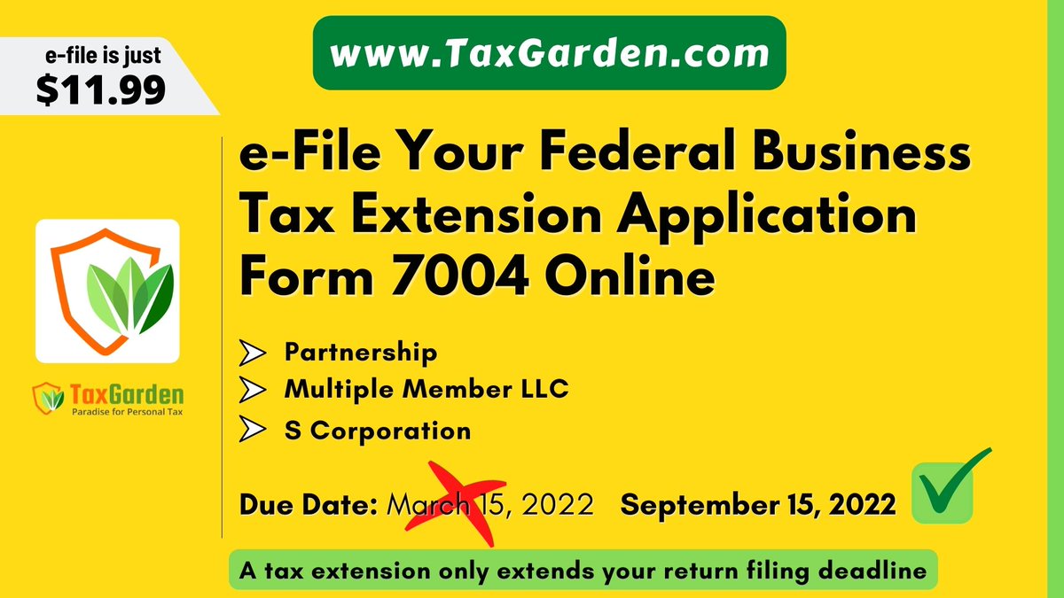 federal extension for business tax return