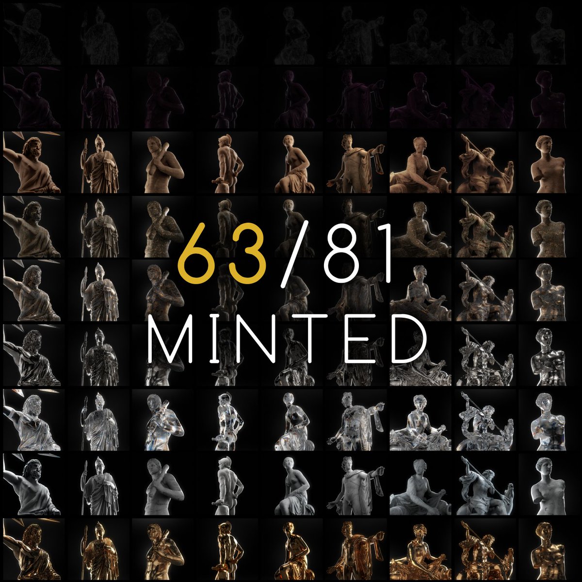 CMythologies's tweet photo. '63' unique NFTs out of 81 are now minted ! 🔥

Theme of the week : "Sand"
More infos here →
https://t.co/QNveDOgthP
or https://t.co/RV1nJp9VpX

#NFT #NFTs #nftcollector #NFTCommunity #Ethereum #NFTcollection #NFTcollectibles #NFTartist https://t.co/jP71VVRa3I