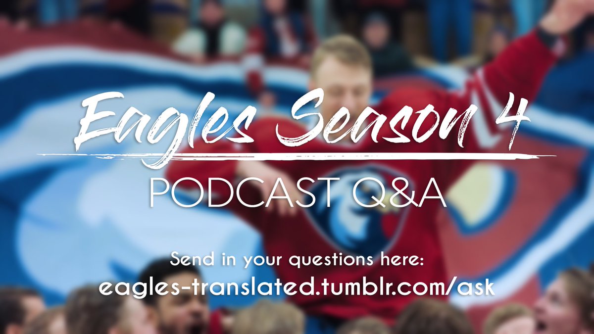 eagles_transltd's tweet photo. It's finally time for the Eagles season 4 podcast Q&amp;A with director/screenwriter @CPMontell, show creator @stefanlghen, and producer Alexandra Thönnersten!
Send in your questions for them to https://t.co/fQsh047Tfd before March 13th, 8AM (GMT+1)! #SVTEagles 🏒 https://t.co/bT6IgTHxjl