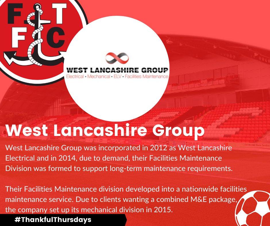#ThankfulThursdays today we would like to thank our Club Partner, <a href="/elec_west/">West Lancs Group</a> 🤝

Not only have they sponsored the club this season on the football side, they also sponsored our fireworks event, too! 🎇

#OnwardTogether | #ThankfulThursdays