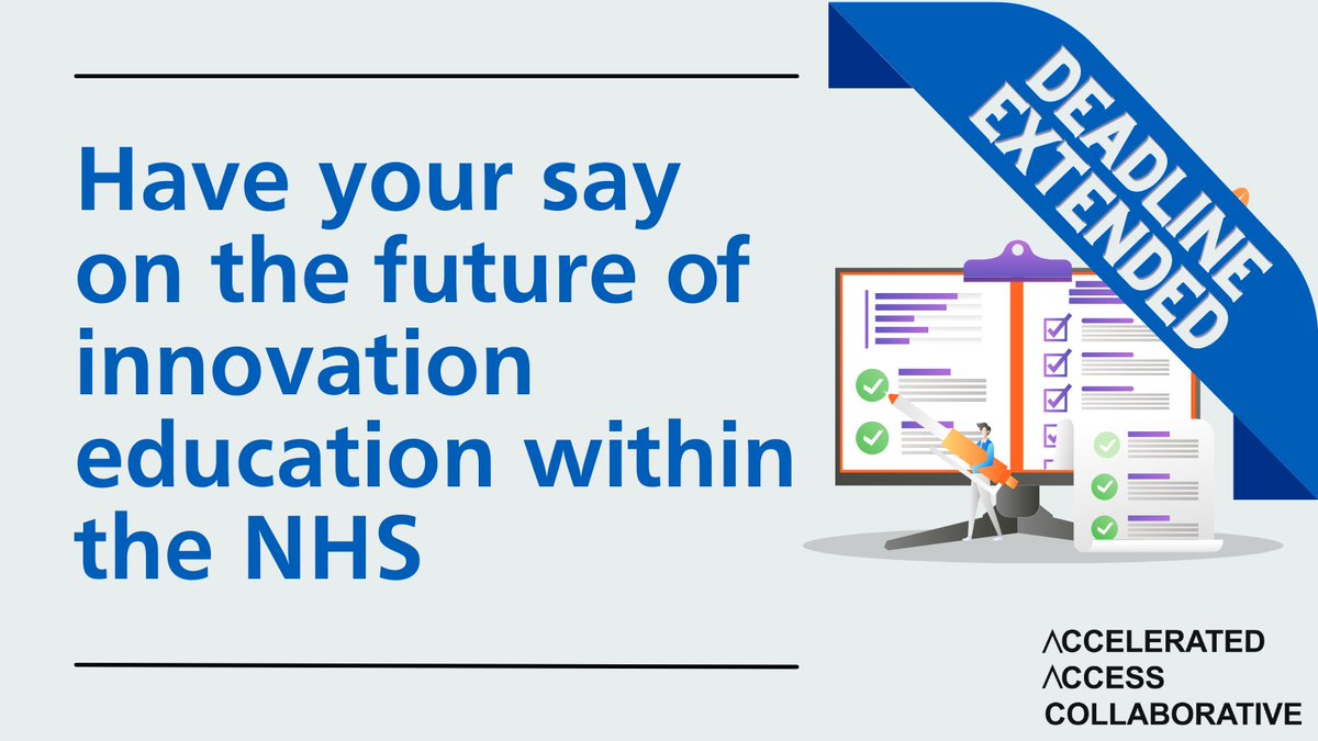 Be part of developing our #NHS workforce education programme for adopting innovation👩‍🏫

If you're delivering or planning training on #innovation, we're shaping the landscape and would love to hear from you by 23 March: survey.deliverybackbone.ema.kpmg.com/jfe/form/SV_5d…