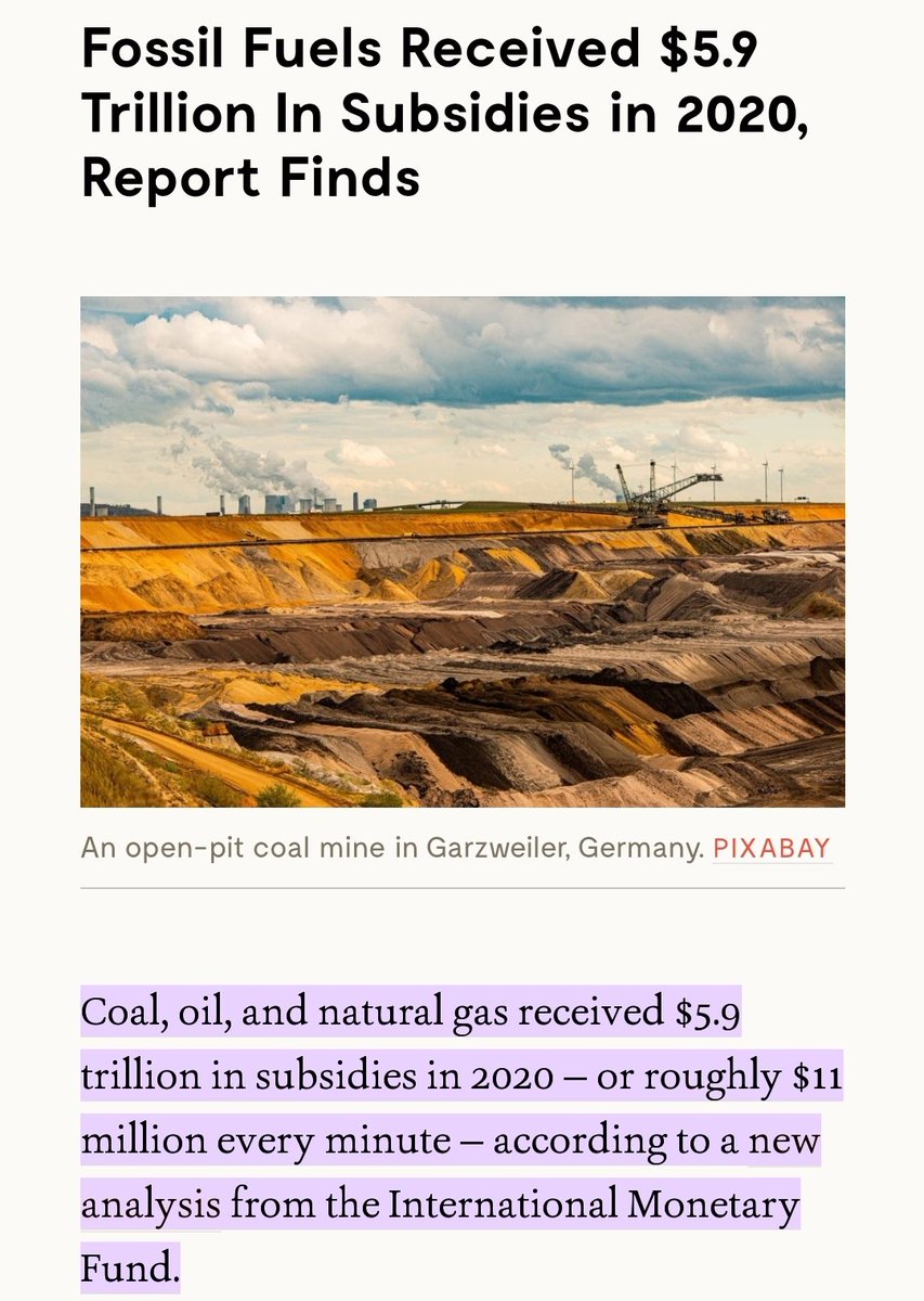 MillyTamarez's tweet photo. Imagine where the US would be if the gov gave people 5.9 trillion in subsidies so they can get solar power in their homes, electric vehicles, and invested more in public transportation, instead of giving it to gas companies? https://t.co/9vtBgsJNyg