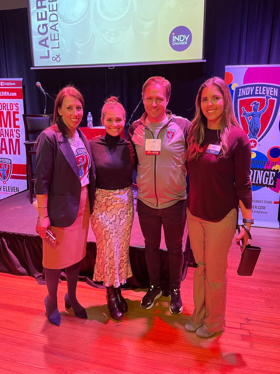 DollySerrant's tweet photo. Great #networking event yesterday at the #LagersLeaders in @IndyFringe and great insights and recommendations from @CoachMarkLowry, head coach of @IndyEleven! https://t.co/E7LJVYG424