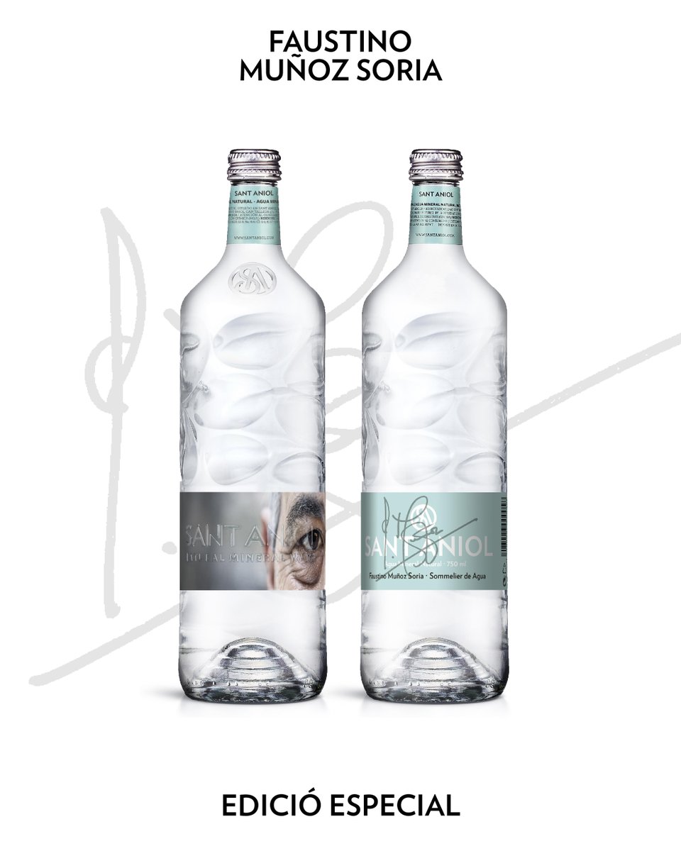 Sant_Aniol's tweet photo. Aquesta és una ampolla solidària molt especial, es tracta de l'edició especial de Faustino Muñoz, reconegut sommelier d'aigües i director del Colmado Quílez de Barcelona.
Aquest any s'ha recaptat un total de 1470 € que aniran destinats al Casal dels Infants del Raval. https://t.co/PG8JLI5yMC