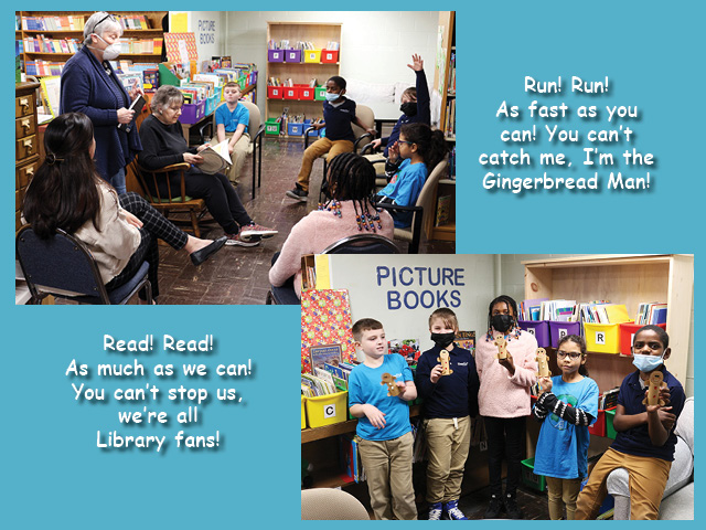 HopeHallSchool's tweet image. Our third graders enjoyed story time that included a singing version of the Gingerbread Man, followed by a craft project to make &quot;Gingies.&quot; Kudos to our volunteer librarians! The kids were enthralled. #multi-sensory #LearningMastery bit.ly/3Kw9vl6