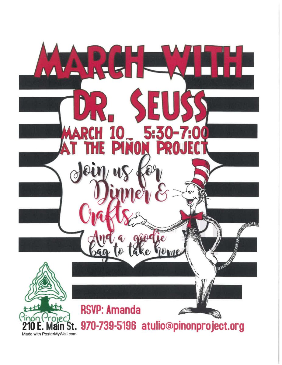 AxisHealthSystm's tweet photo. The Pinon Project in Cortez is hosting this fun event **TONIGHT** from 5:30-7:30 p.m. https://t.co/PpQm7anQNn