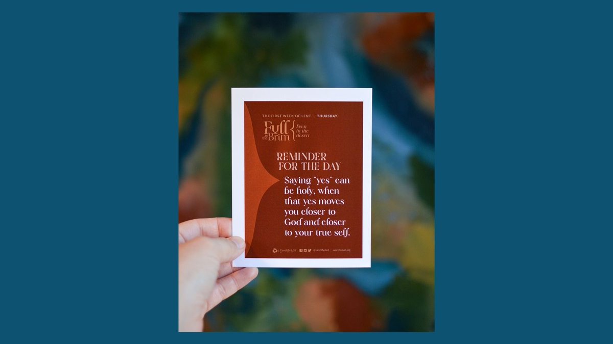 CalgaryGrace's tweet photo. "God of affirmation, I want to be brave enough to say 'yes' to the things you place in my path that are meant for me. Do not let imposter syndrome, fear, shame, or scarcity silence a 'yes' that you have in mind." —Rev. Sarah Speed | @sanctifiedart #LentatGrace #GraceCalgary https://t.co/LXIElGebhb